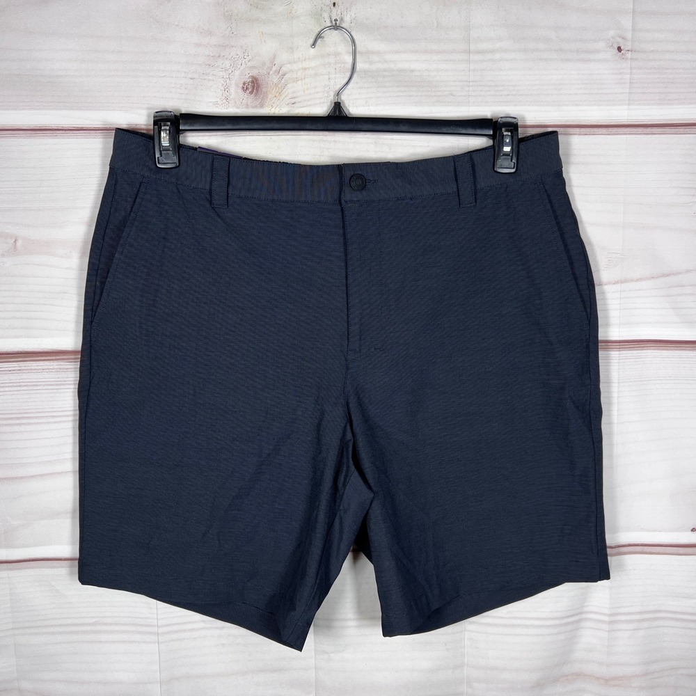 Banana Republic Shorts Mens 40 Black Comfort Waist Flat Front Stretch Wicking